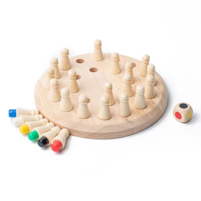 Wooden Memory Match Chess Game 