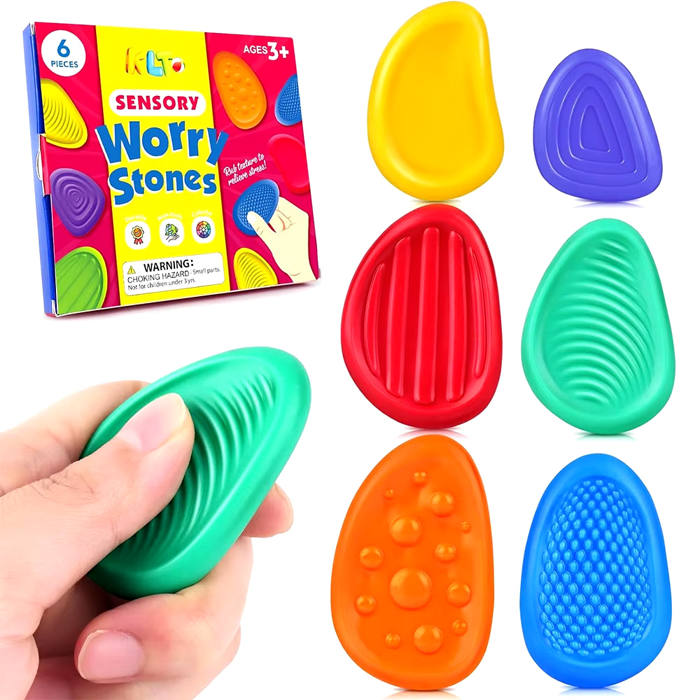 Silicone Stone 6 Pack Stress Relief Toys