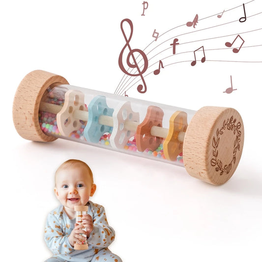 Baby Rain Stick Hourglass Music Rattle 