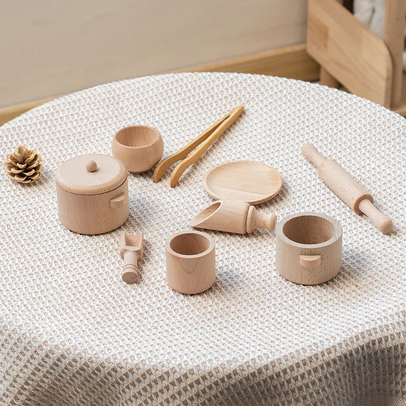 Sensory Simulated Wooden Kitchen Tea Set 